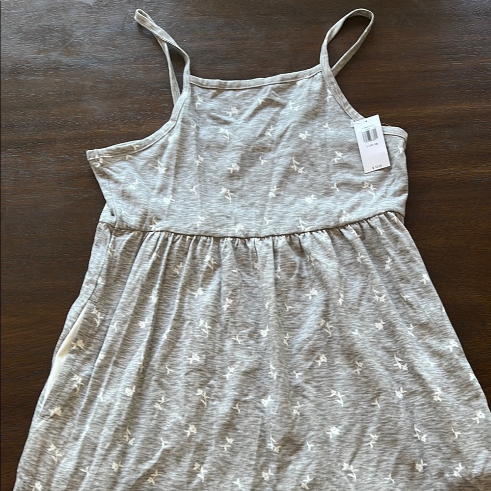 Old Navy Light Gray Sundress with White Accents
